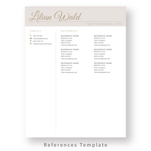 Load image into Gallery viewer, Registered Nurse Resume Template for Word. CV Template with Cover Letter and References Templates. Modern resume format. Curriculum Vitae
