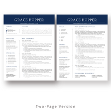 Load image into Gallery viewer, IT Resume Template for Word. 2 Page CV Template with Cover Letter and References Templates. Professional resume format. Curriculum Vitae
