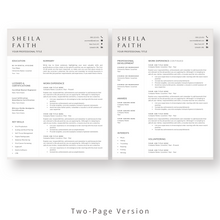 Load image into Gallery viewer, Dental Hygiene Resume Template for Word. 2 Page CV Template with Cover Letter and References Templates. Modern resume format. Curriculum Vitae
