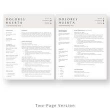 Load image into Gallery viewer, Nurse Resume Template for Word. 2 Page CV Template with Cover Letter and References Templates. Professional resume format. Curriculum Vitae
